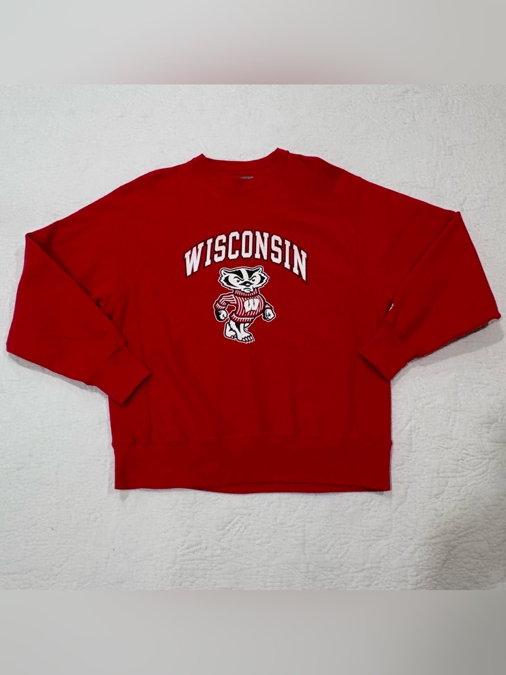 Vintage 90s Original Champion Reverse Weave Wisconsin Badgers Sweatshirt Size M